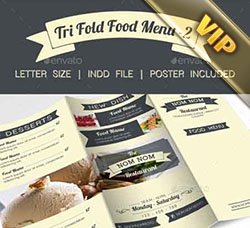 食谱菜单模板：Tri Fold Food Menu